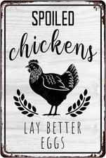 Chicken Coop Sign Chicken Coop Accessories Signs Chicken Coop Gifts Spoiled Chic