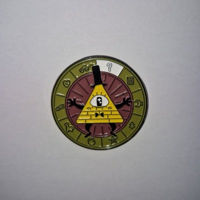 Emaille Metall Pin Anstecker Zubehör Gravity Falls Bill Chiffre Sternzeichen Rad Symbol 2