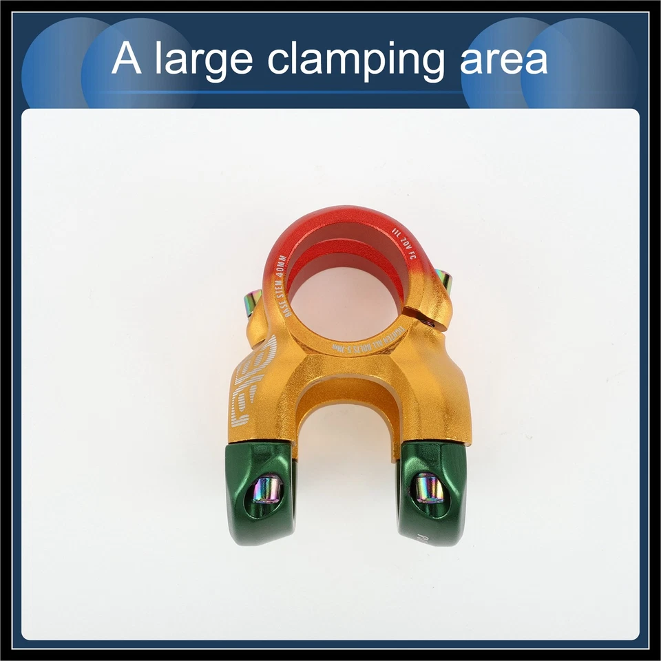 Guidão de haste de mountain bike 31,8 mm haste 40 mm elevação de 0 graus vermelho laranja verde novo - Imagem 4 de 4