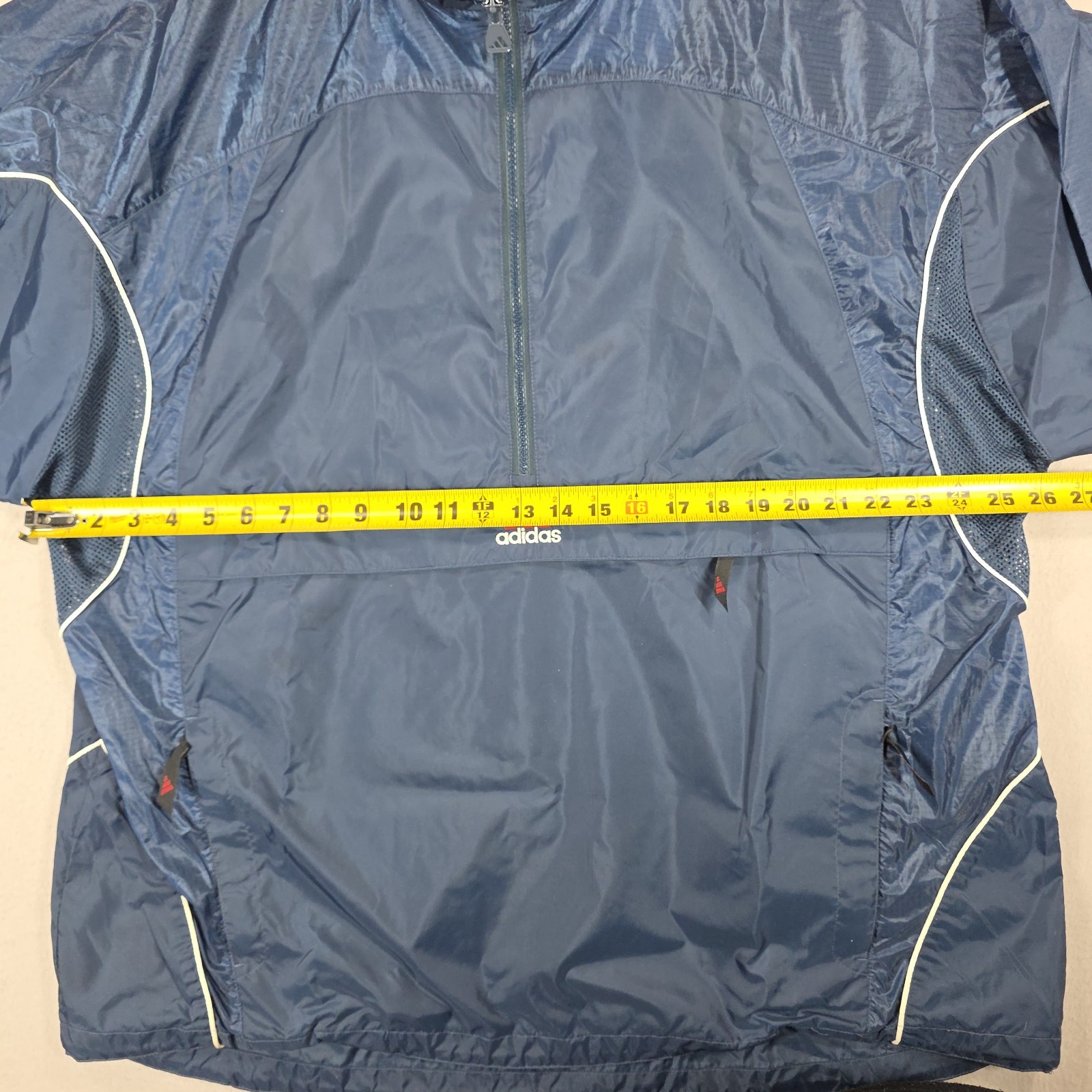 Vintage Adidas Windbreaker Jacket Men's XL Blue Big Pocket Lightweight Track 90s thumbnail 9