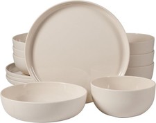 Candy Skies 12 Piece Unbreakable Wheat Straw Melamine Plates & Bowls Dinnerware