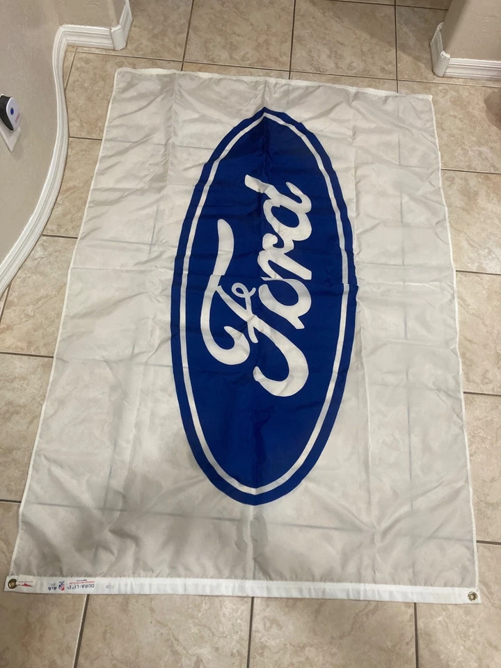 Ford Motor Company  FLAG  67X47 NO IDEA WHERE THIS HUNG OR FLEW - Image 2 of 4
