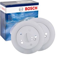 2X BOSCH BREMSSCHEIBEN 258mm VOLL HINTEN PASSEND FÜR MERCEDES-BENZ 124 190