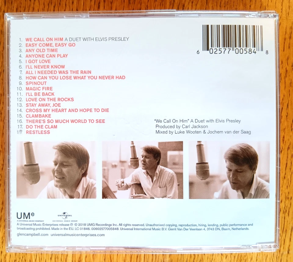 GLEN CAMPBELL CD neuwertig - Sings For The King - - Bild 2 von 2