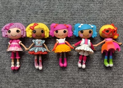 LOT OF 5 Mini Lalaloopsy Series Doll FIGURES old lost color or with painted  #A1