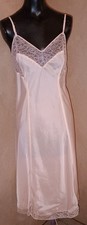 Vintage 50s Barbizon Celeste Nylon Satin Peach Slip Dress