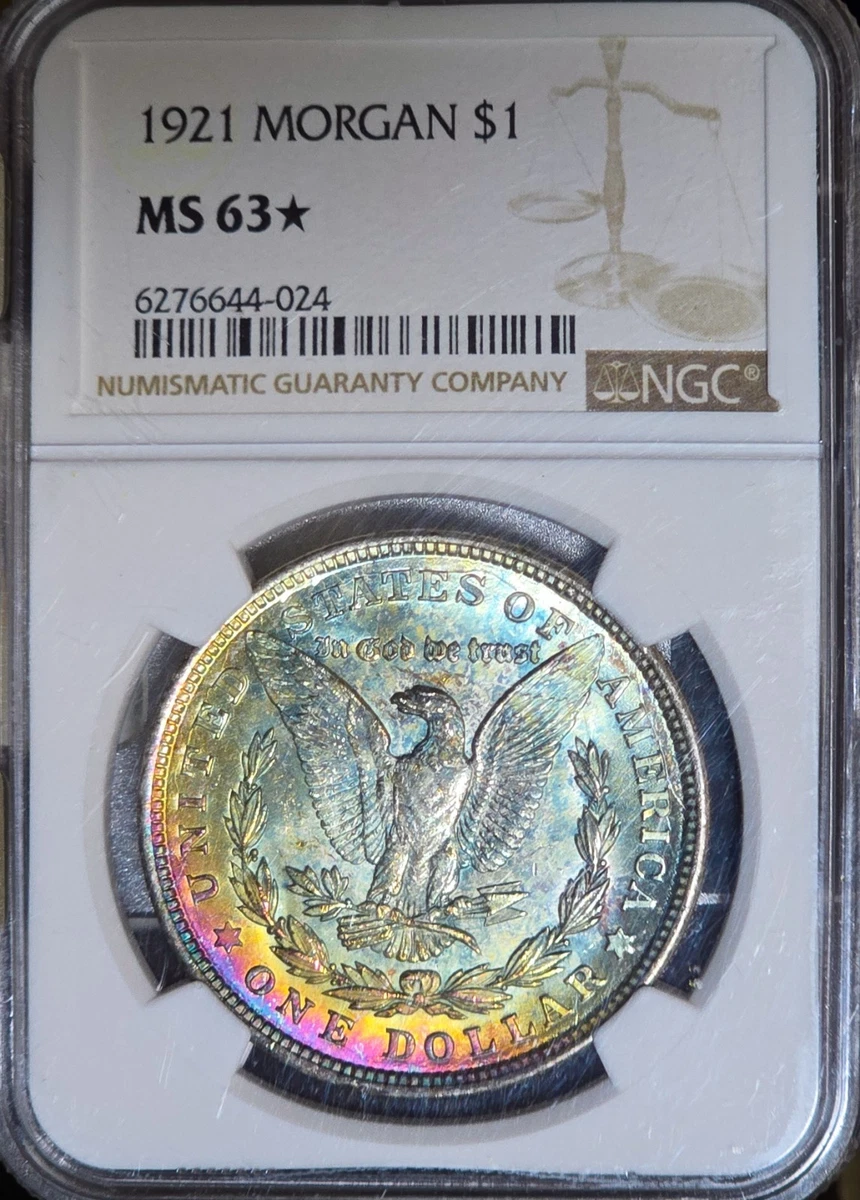 Philadelphia Silver MS 63 Graded Morgan US Dollars (1878-1921) for