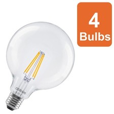 Osram Smart+ Matter E27 Filament Globe 125 60 Light Bulb Dimmable 6W 4 Pack