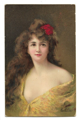 A Asti, Rosalind, Künstler signierte Postkarte.