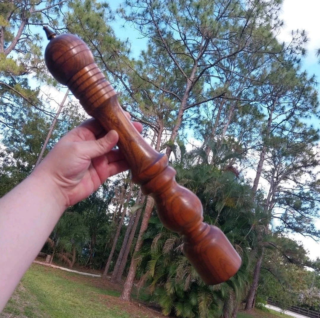 Vintage Tall Pepper Mill Grinder Walnut Wood 17" Made in Japan Cottage