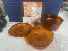 NWOT Unused Tupperware Orange 5 Piece Microwa...