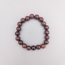10mm Wood Bead Bracelet  Handcrafted in USA  Stretch Unisex  Meditation Yoga