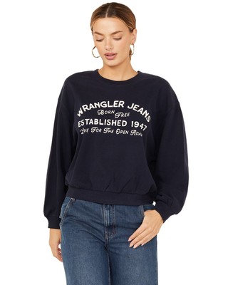 Wrangler Women's Oversized Born Free Modern Crewneck Sweatshirt - 112358130