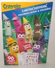 Limited Edition Retired Crayola 96 Pg. Coloring Book 1 Pg Of Stickers