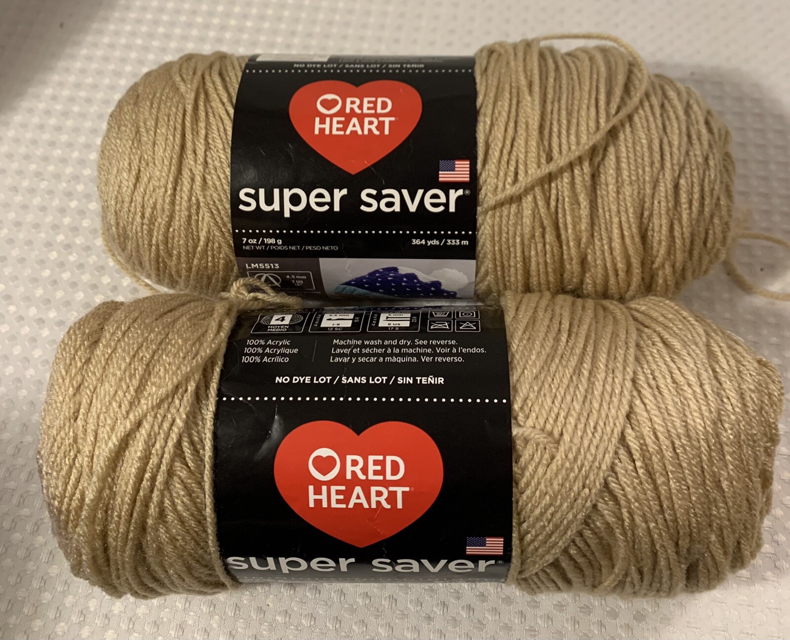 Yarn Red Heart Super Saver tan beige 4 ply worsted