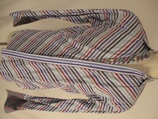 Robert Graham Multicolor Stripe French Cuff Shirt L