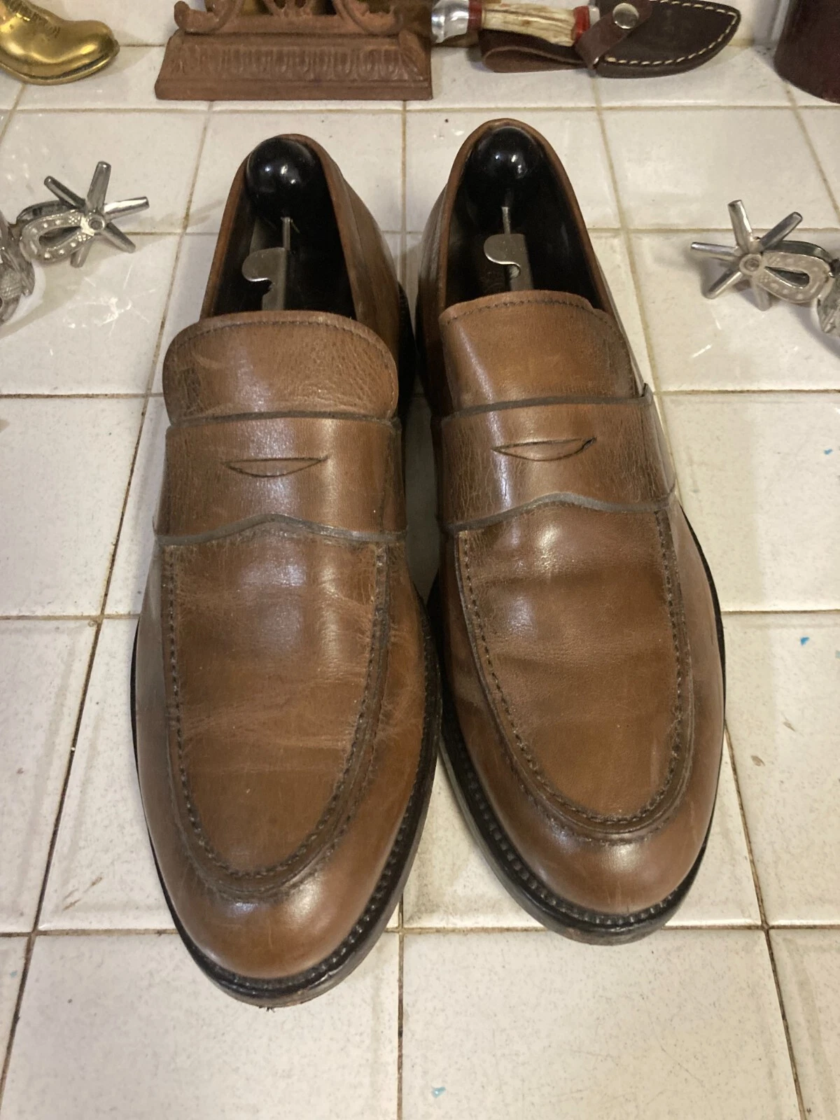 TOD’S TOD'S COUNTRY VINTAGE PALM BEACH STYLE BROWN LEATHER CASUAL DRIVING SHOES 7 M