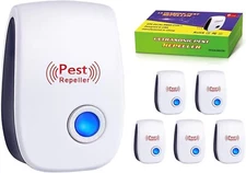 6 pc Pest Control Device Mouse Rodent Rat Spider Roach Repellent Ultrasonic Home