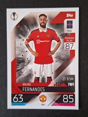 Bruno Fernandes 112 Manchester Topps Champions League Karte 2022-23 Match Attax