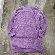 Fabkids Girls Fleece Sweatshirt Sz M Purple Front Pocket Soft Cozy Core