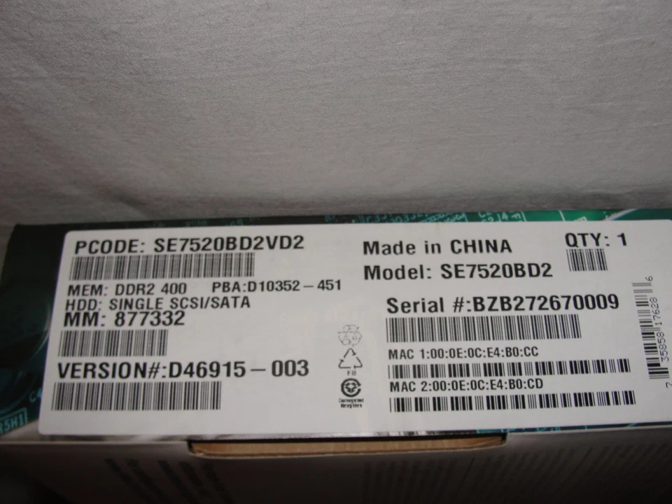 Intel SE7520BD2 Server Board.  - Image 3 of 3