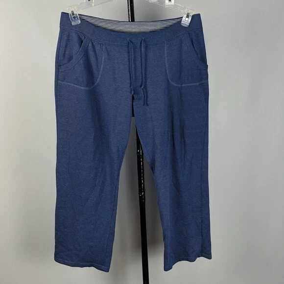 Millers Women Track Pants Size 14 Blue Elastic Drawstring Waist