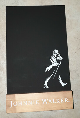 Johnnie Walker Tischaufsteller Menü-Kartenhalter Holzständer mit Kreidetafel