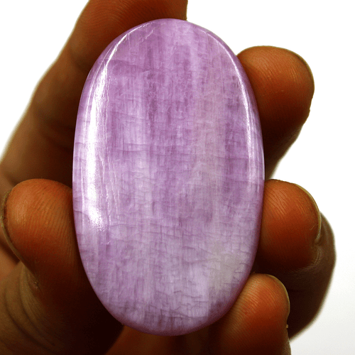 2 Pcs Natural Kunzite Untreated 53.3mm-53.7mm Top Grade Cabochon Loose Gemstones - Picture 3 of 11