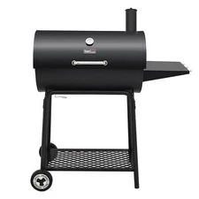 Royal Gourmet Barrel Charcoal Grill with Side Table Outdoor BBQ Barbecue Cooker
