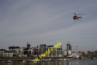 Photo 6x4 River Thames Chelsea With a helicopter having just taken off, f c2015