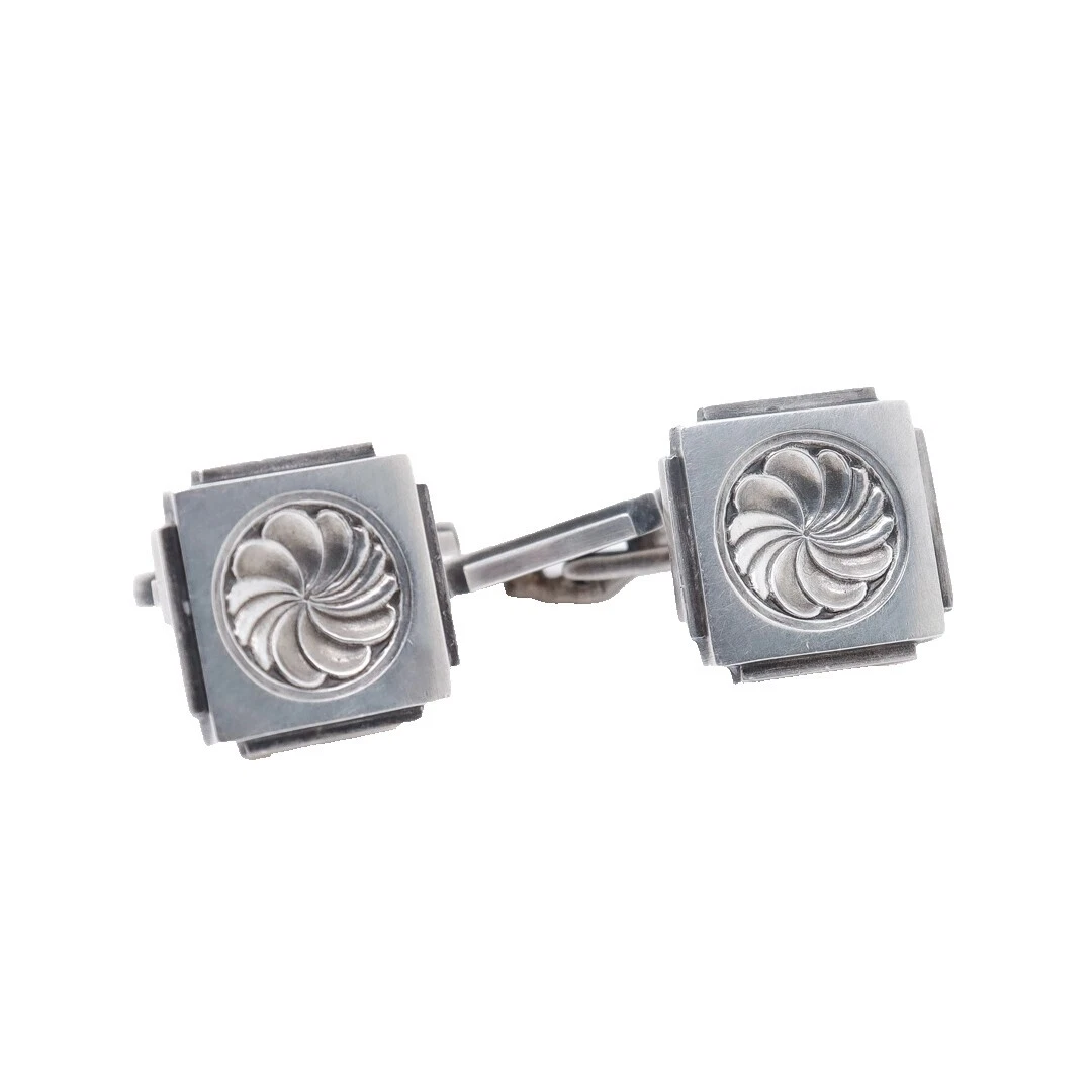 Abotoaduras de Prata Esterlina Georg Jensen para Homens