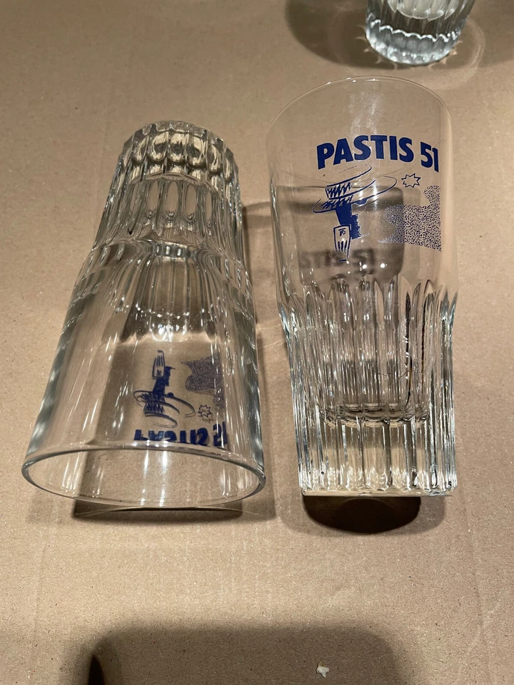 VERRE PASTIS 51 ETE HOMME CHAPEAU SOLEIL PLAGE (lot de six) - Photo 4/4