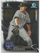 Ben Bowden Colorado Rockies 2016 Bowman Chrome Draft