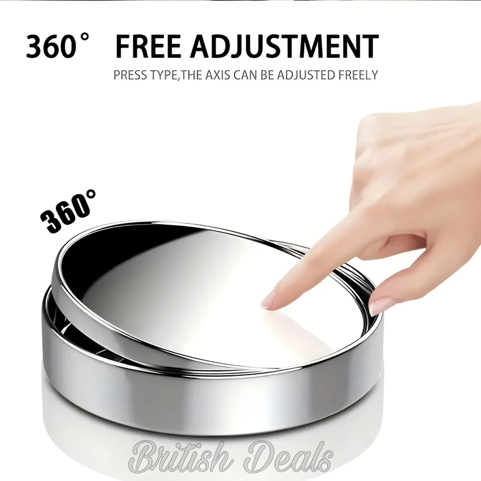 2 Pcs Blind Spot Mirrors – Small Round Convex Wide Angle Mirror for Cars & Truck - Image 4 of 4