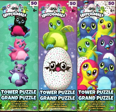 Hatchimals 50 Piece Tower Jigsaw Puzzle (Set of 3)