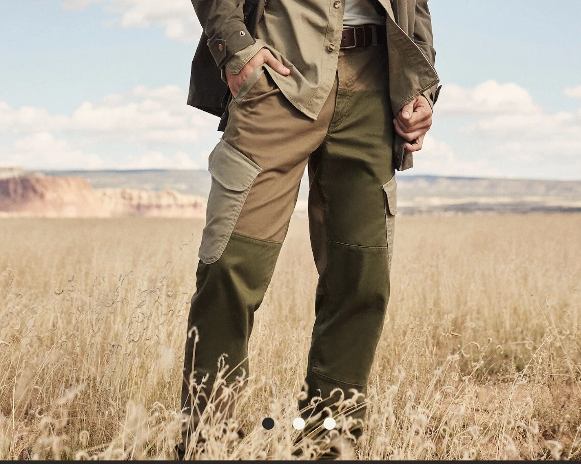 SAND TAPERED CARGO PANTS