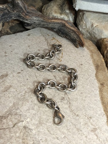 11. Tiffany & Co 925 Sterling Silver Rolo Round Link Chain Bracelet 7.5",25.6g - Picture 4 of 24
