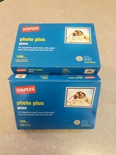Lot of 5 100 ct Staples Gloss Photo Paper 4 x 6