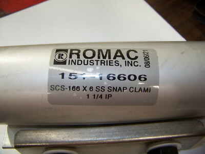 Romac Industries 1 1/4'' Stainless Steel Snap Clamp SCS-166 x 6 SS 151-16606 New