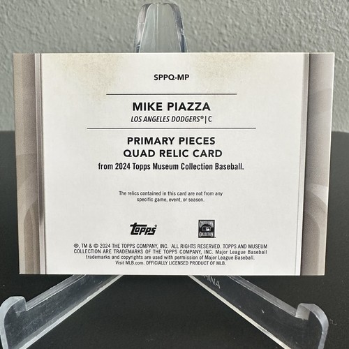 2024 Topps Museum Collection Mike Piazza Primary Pieces Quad Relic Card #/99 - Bild 2 von 3