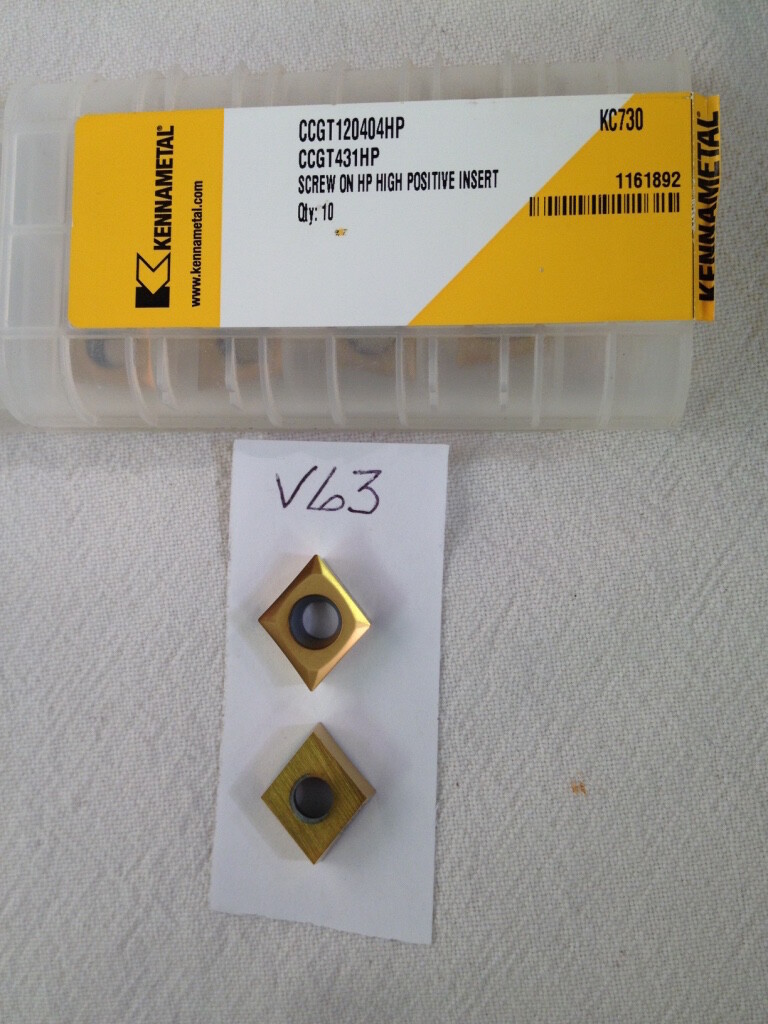 10 NEW KENNAMETAL CCGT 431HP CARBIDE INSERTS. CCMT 120404HP. GRADE KC730. {V63}
