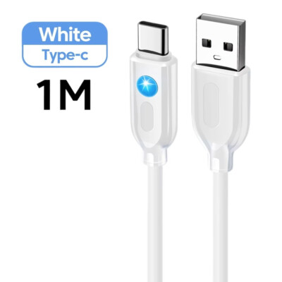 USB C Cable FAST Charger Charging lot Cord with LED Light for Samsung IPHONE 16