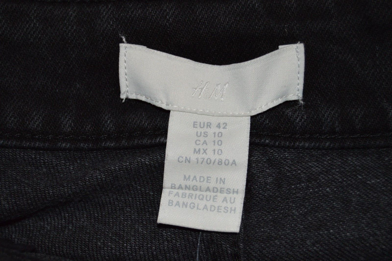 H&M Black Regular Waist Stretch Flare Jeans Size 10 NWT Fall Summer Casual thumbnail 4