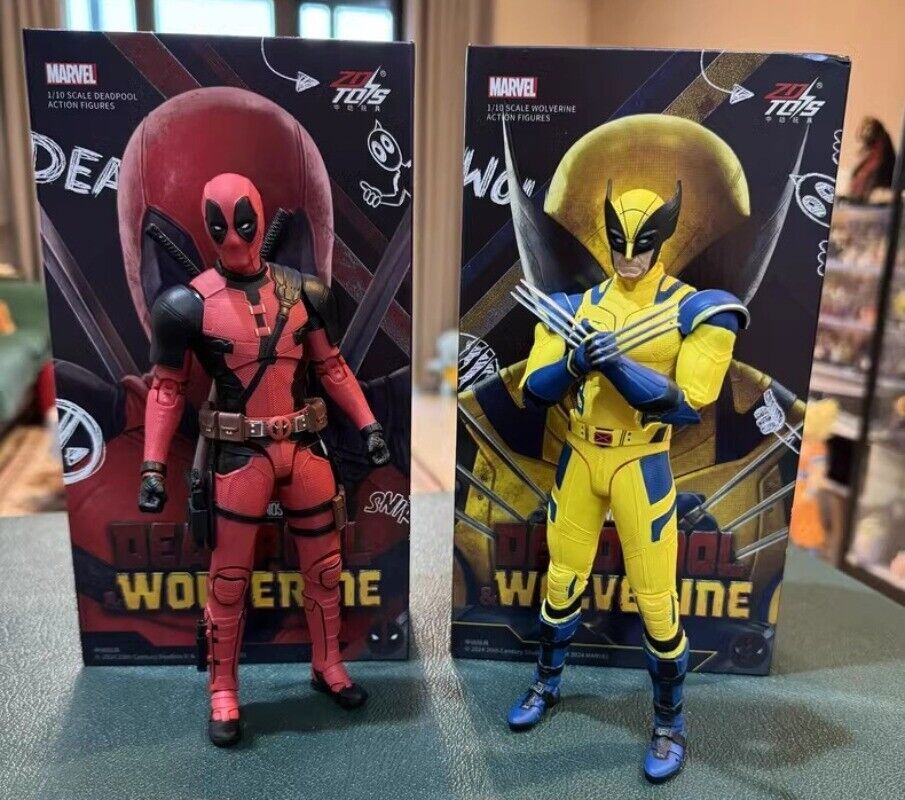 US STOCK 1:10 ZD Toy Deadpool & Wolverine Action Figure Toy Model