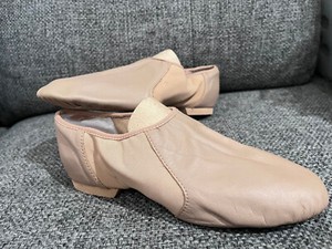 Bloch JAZZ SHOES Women's 9.5 Neo-Flex TAN Leather Slip On Split Sole