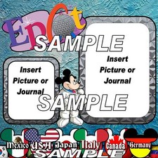 Disney World Epcot Spaceship Earth Digital Scrapbook Pages Set Kit