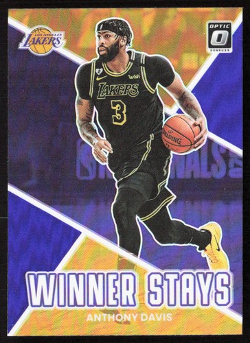 2022-23 Panini Donruss Optic Anthony Davis Winner Stays Purple Prizm #8 Lakers