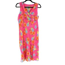 Sigrid Olsen Dress Womens 6 Pink Y2K Resort Wear Casual Boho Vacation Relaxed