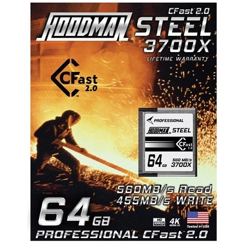 Hoodman Pro Steel 64GB 3700X CFast 2.0 Memory Card - Image 2 of 2