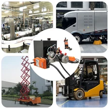 8QT Single Acting Hydraulic Pump Power Unit with Wireless Remote Control 12V